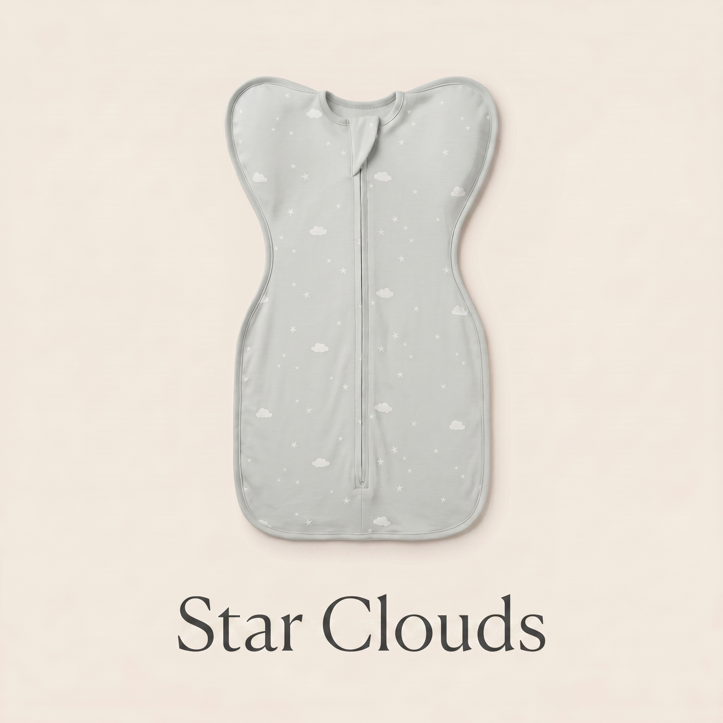 Star Clouds DreamWrap swaddle with name label
