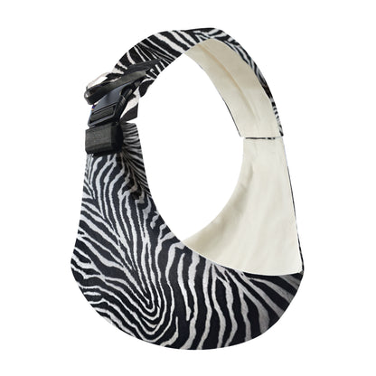 Back-Saver Baby Sling in zebra pattern, a pain-free baby sling for comfortable carrying.