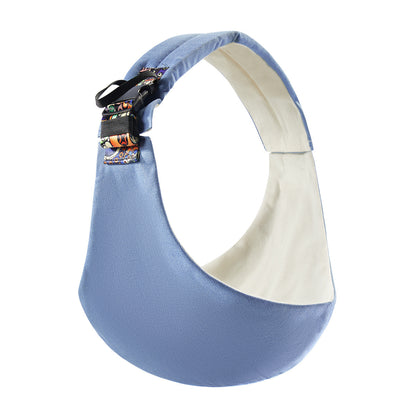 Back-Saver Baby Sling in blue, a pain-free baby sling designed for parents seeking comfort.